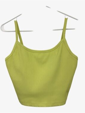 YEAR OF OURS Ribbed Bralette Cropped Tank in Cyber Line Women’s Size L